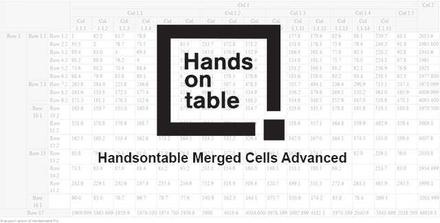 Handsontable Merged Cells Advanced